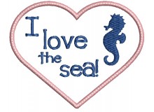 Stickserie - I love the sea - Seepferd